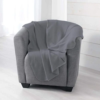 Bild av DOUCEUR D&#039;INTERIEUR 1608803 Filt, Grå, 125 x 150 cm