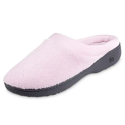 Bild av isotoner kvinnors mikroterry huvback med satin trim, Petal Pink 6.5 7