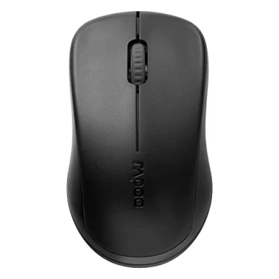 Bild av Rapoo 1680 tyst trådlös mus 2,4 GHz datormus 1000 DPI sensor 12 månaders batteritid ergonomisk för PC och Mac svart