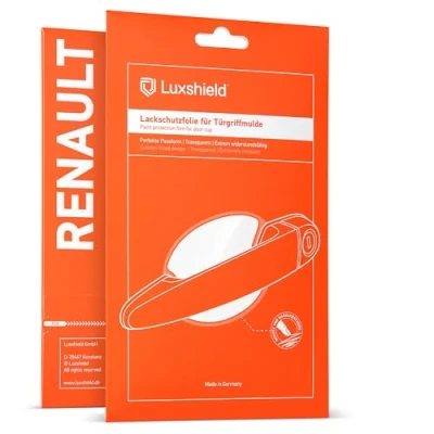 Bild av Luxshield bil dörrhandtag skyddsfilm infällt grepp för Renault Clio 5 (V) I 2019 2024 repskydd, lackskyddsfilm transparent glansig