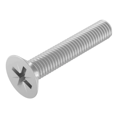 Bild av SECCARO försänkt skruv M4 x 22 mm, rostfritt stål V2A VA A2, DIN 965, korsslits/PZ, helgängad, 20 stycken