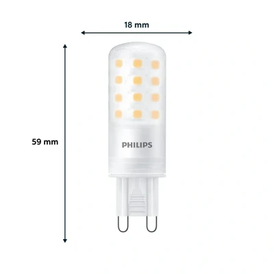 Bild av Philips LED stiftlampa, G9, 4W, matt, 480lm, 2 700K, dimbar
