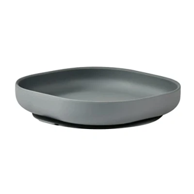 Bild av Béaba, tallrik med sugkopp för barn, 100% silikon, mjukt och mycket motståndskraftigt material, håller bord/bricka, barnstol, flik att lyfta tallriken, mikrovågsugnssäker, mineral