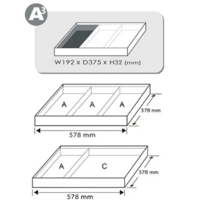 Bild av TOPTUL GEA0909 Kit de tournevis 9 Matière plastique Fente, Cruciforme (PH) SL6.5, SL3, SL4, SL5.5, PH1, PH2, PH3 Module d&#039;outil (mousse calage PU)