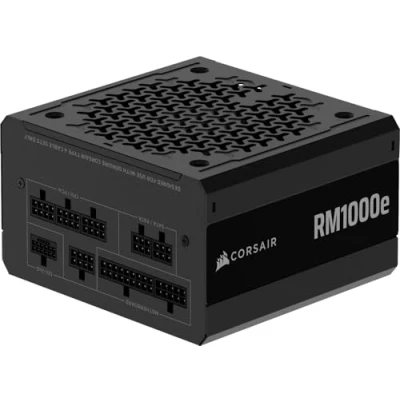 Bild av CORSAIR RM1000e (2025) Helmodulärt Tystgående ATX Nätaggregat med 12V 2x6 Kabel 3.1 och PCIe 5.1 Kompatibelt, Cybenetics Gold Effektivitet, 105C Klassade Kondensatorer Svart