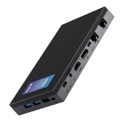 Bild av MeLE QuieterDL Fanless minidator 2.5 GB Dual LAN Alder Lake N100 (upp till 3,4 GHz) 16 DDR4 512GB ROM kontor mikroPC USB C HDMI2.0+DP1.4 trippelskärm stationära datorer