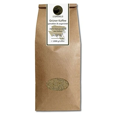 Bild av Malet grönt kaffe för viktminskning / diet Indien Robusta (malet kaffe, orostat 1000g) GMP certifierat