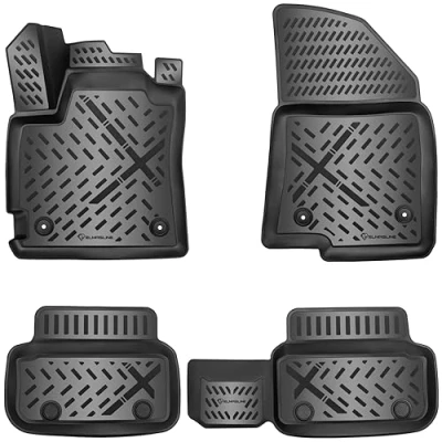 Bild av ELMASLINE Gummimattor set för Dacia SANDERO III 20212024 (3. generationen) 3D extra hög 5 cm kant golvmattor tillbehör (även stepway)