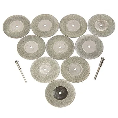 Bild av EsportsMJJ 10 st 40 mm diamantslipskiva med 2 dorn för Dremel roterande verktyg