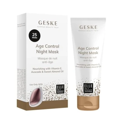 Bild av GESKE Age Control Night Mask Använd med Sonic Warm &amp; Cool Ansiktsmask E vitamin, avokado och sötmandelolja Berikande formel Stöder nattlig återhämtning För torr hud Vegansk