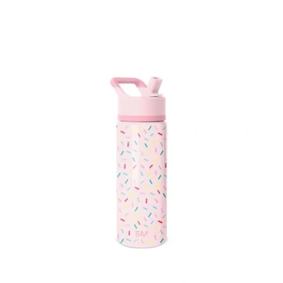 Bild av Enkel modern vattenflaska för barn med sugrörslock Isolerat rostfritt stål återanvändbar tumlare småbarn, flickor Summit Collection 525 ml, konfetti