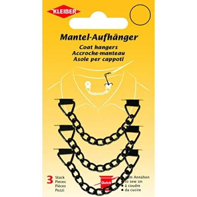 Bild av Kleiber + Co.GmbH mantelberlock 3 set, metall, svart, ca. 8,3 cm x 1,1