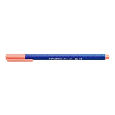 Bild av Staedtler 323 222 221 Fasermaler Triplus Farbe Lachs Dreikantschaft im Kartonetui, auswaschbar, circa 1 mm, 10 Stück,