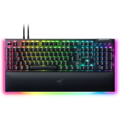 Bild av Razer BlackWidow V4 Pro mekaniskt speltangentbord Chroma RGB (gröna mekaniska switchar, kommandohjul och 8 makrotangenter, multifunktionsrulle) DE layout svart
