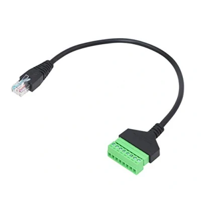 Bild av CERRXIAN RJ45 hane till 8 stift skruvblock terminal lödlös kabel, 30 cm Cat7 Cat6 Cat5 Cat5e Ethernet förlängningskabel