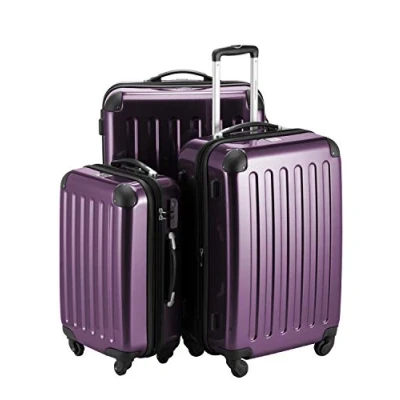 Bild av Huvudväska Alex medelstor hårt skalfodral, 4 hjul, resväska, rullväska, volymutvidgning, aubergine, Koffer Set, Resväska set