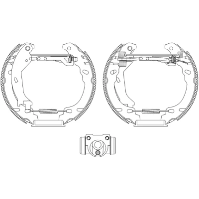 Bild av TEXTAR Shoe Kit Pro 84064600 de freins, freins à tambours avec cylindre roue, élément d&#039;ajustage FIAT: Panda II 5 portes, 500 3 portes