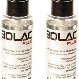 Bild av 2 stycken 3DLAC Plus fixeringsspray lim för 3D skrivare med dubbel vidhäftning och antiwarping av hög kvalitet ny formel, x 100 ml