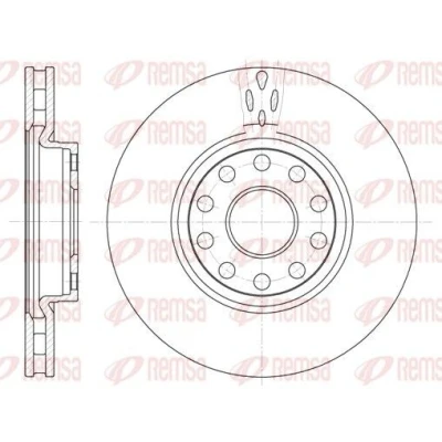 Bild av REMSA 6479.10 Disque de frein Essieu avant 281, 281 26 10 ventilé ALFA ROMEO: 166, 164, LANCIA: Kappa Coupe, Berline