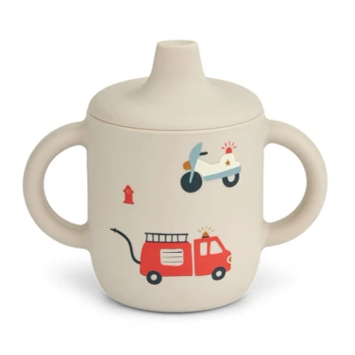 Bild av Liewood drickpipsmugg spillfri Neil silikon, emergency vehicle /sandy