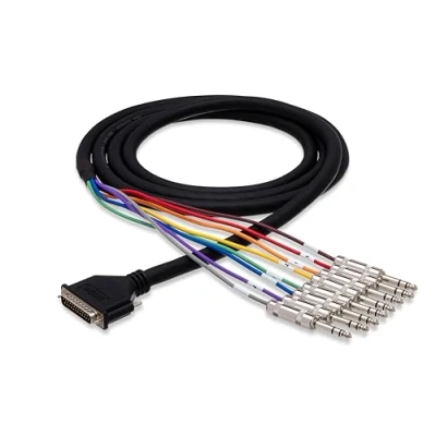 Bild av Hosa DTP 802, Balanced Snake, DB25 till 1/4 in TRS, 2 m
