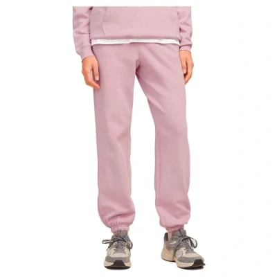Bild av JACK&amp;JONES JXABBIE RLX HW Every Pants SWT NOOS, Mauve Shadows/Print:grå Lilac Jjxx logotyp, XS