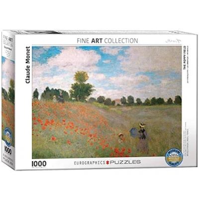 Bild av Eurographics &quot;Claude Monet The Poppy Field&quot; Pussel (1000, Flerfärgad)