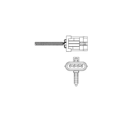 Bild av DELPHI ES20299 12B1 Sonde lambda planaire, chauffé DAEWOO: Matiz I 3/5 portes, Rezzo, Lanos Berline, OPEL: Frontera B SUV