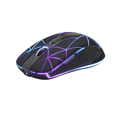 Bild av Rii mus trådlös, 2,4 G trådlös PC laptop optisk med USB nano mottagare, 7 LED upplysta för Windows/Mac/Linux, Office Home, svart