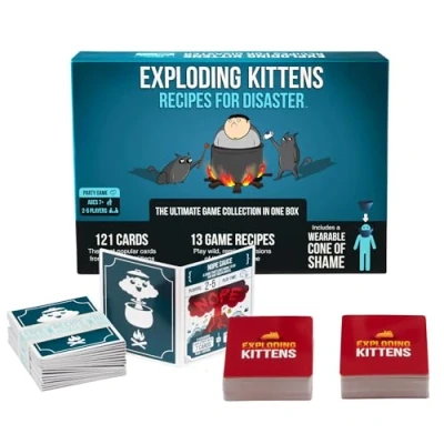 Bild av Exploding Kittens Recipes for Disaster Deluxe Game Set by Card Games Adults Teens &amp; Kids Fun Family A Russian Roulette