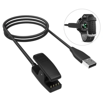 Bild av INF Laddkabel kompatibel med Garmin Forerunner 235, 735XT, 630, 645, 230, Vivomove HR och Approach S20 / Laddare klipphållare, integrerat överspänningsskydd överströmsskydd