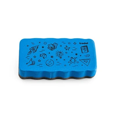 Bild av Trodat Whiteboard Sudd Blå Tavelsudd Torkare För Magnettavlor, Handflatans Storlek 10,5 x 5,5 1,8 cm