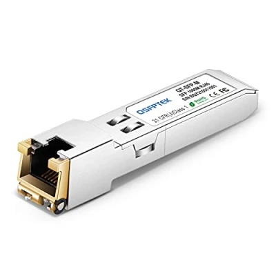 Bild av QSFPTEK Gigabit SFP Copper RJ45 Module 1000BASE T Transceiver for Cisco GLC T/SFP GE T, Ubiquiti UF 1G, D Link, TP Other Open Switches, up to 100m