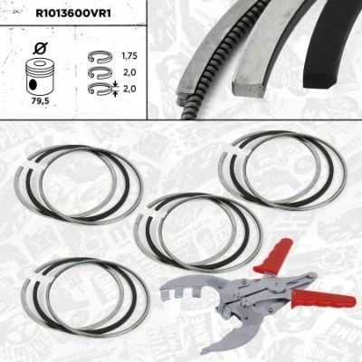 Bild av ET ENGINETEAM R1013600VR1 Jeu De Segments Pistons 79 VOLKSWAGEN: Golf 7, 7 Variant, Passat B8 Berline, AUDI: A3 3/5 portes, A1 portes