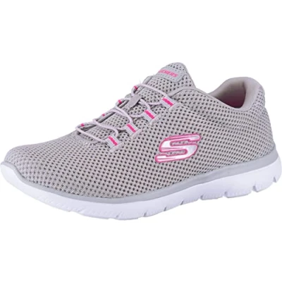 Bild av Skechers SUMMITS dam Sneaker Låga sneakers, Gray Mesh Hot Pink Trim, 38.5 EU