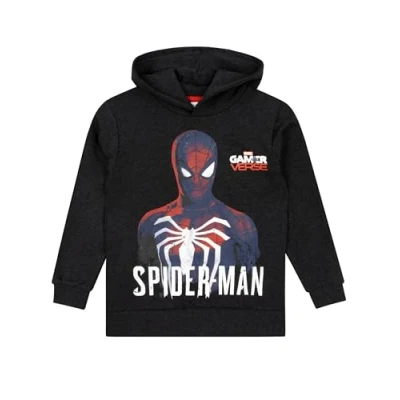 Bild av Marvel Spiderman Hoodie Gamerverse Pojkar Spider Man Barn Spidey Pojkars Hoodies Svart 128
