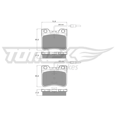 Bild av TOMEX brakes TX 11 98 Jeu de plaquettes frein Essieu avant contact signal d&#039;usure inclus PEUGEOT: 106 I 3/5 portes, CITROËN: AX