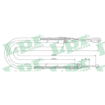 Bild av LPR C0399B Câble De Frein 2570/2370 à tambour, disque MERCEDES BENZ: Classe C Berline, Break
