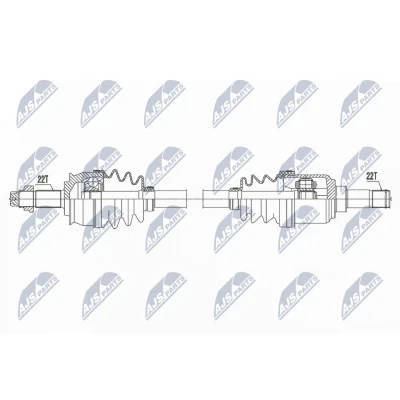 Bild av Drivaxel, framaxel vänster, fiat panda, panda van, lancia ypsilon, 51839649, 51902278, 51929897