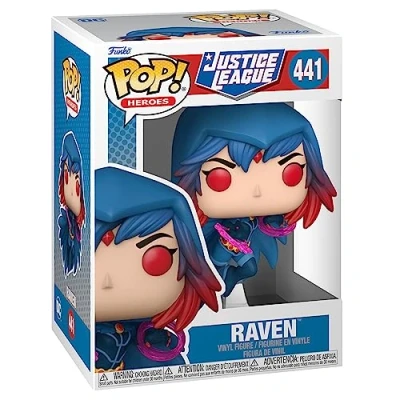 Bild av Funko Pop! Heroes: DC Raven Comics Amazon Exklusiv vinyl samlarfigur presentidé officiella handelsvaror leksaker för barn och vuxna fans av serietidningsböcker