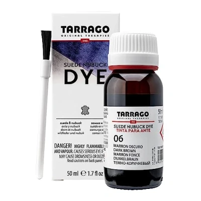 Bild av Tarrago Unisex vuxen mocka nubuck färg 50 ml färger och färgämnen, Mörkbrun (06), 50.00