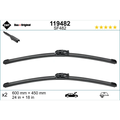 Bild av Balai d&#039;essuie glace Swf 119482 avant plat DACIA: Duster SUV, Van, RENAULT: Arkana I,