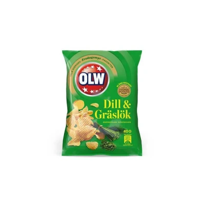 Bild av OLW Chips dill och gräslök 20x40g