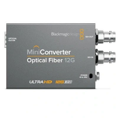 Bild av Blackmagic Design Minikonverterare optisk fiber 12G aktiv videokonverterare videoomvandlare (3840 x 2160 pixlar, 525i, 625i, 720p, 1080i, 1080p, 2160p, videoomvandlare, grå, 6 36 V, 2 W)
