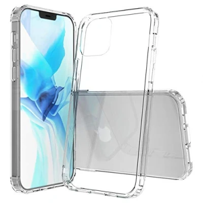 Bild av JT Berlin Pankow Clear skyddsfodral för Apple iPhone 12/12 Pro (6,1&quot;) fodral transparent (stötdämpande TPU ram, reptålig baksida av akrylglas, anti fingeravtryck beläggning)