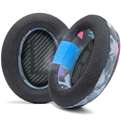 Bild av WC FreeZe QC35 Cooling Gel öronkuddar för Bose &amp; QC35ii (QuietComfort 35) hörlurar med mera Andningsbart sporttyg, kylgel, extra tjock och längre kylare 90 tals svart