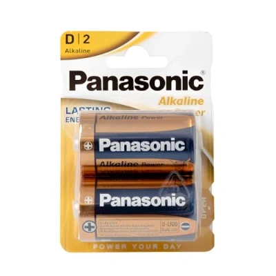 Bild av Panasonic LR20APB/2BP D alkaliska strömbatterier (paket med 2)