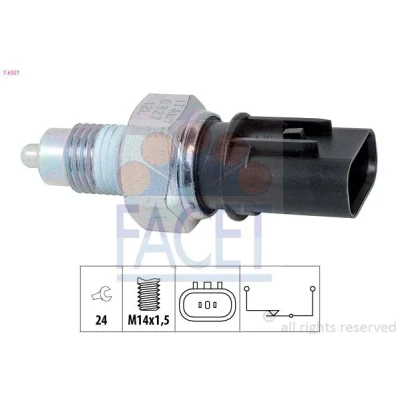 Bild av FACET 7.6327 Brytare, backljus Made in Italy OE Equivalent KIA: cee‘d I Kombi, II Hatchback, CARENS 3, HYUNDAI: i30 Getz
