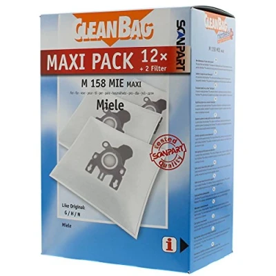 Bild av Scanpart dammsugarpåsar Maxi Pack M 158 MIE; som original Miele: G, H, N