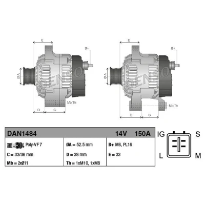 Bild av Generator Denso DAN1484